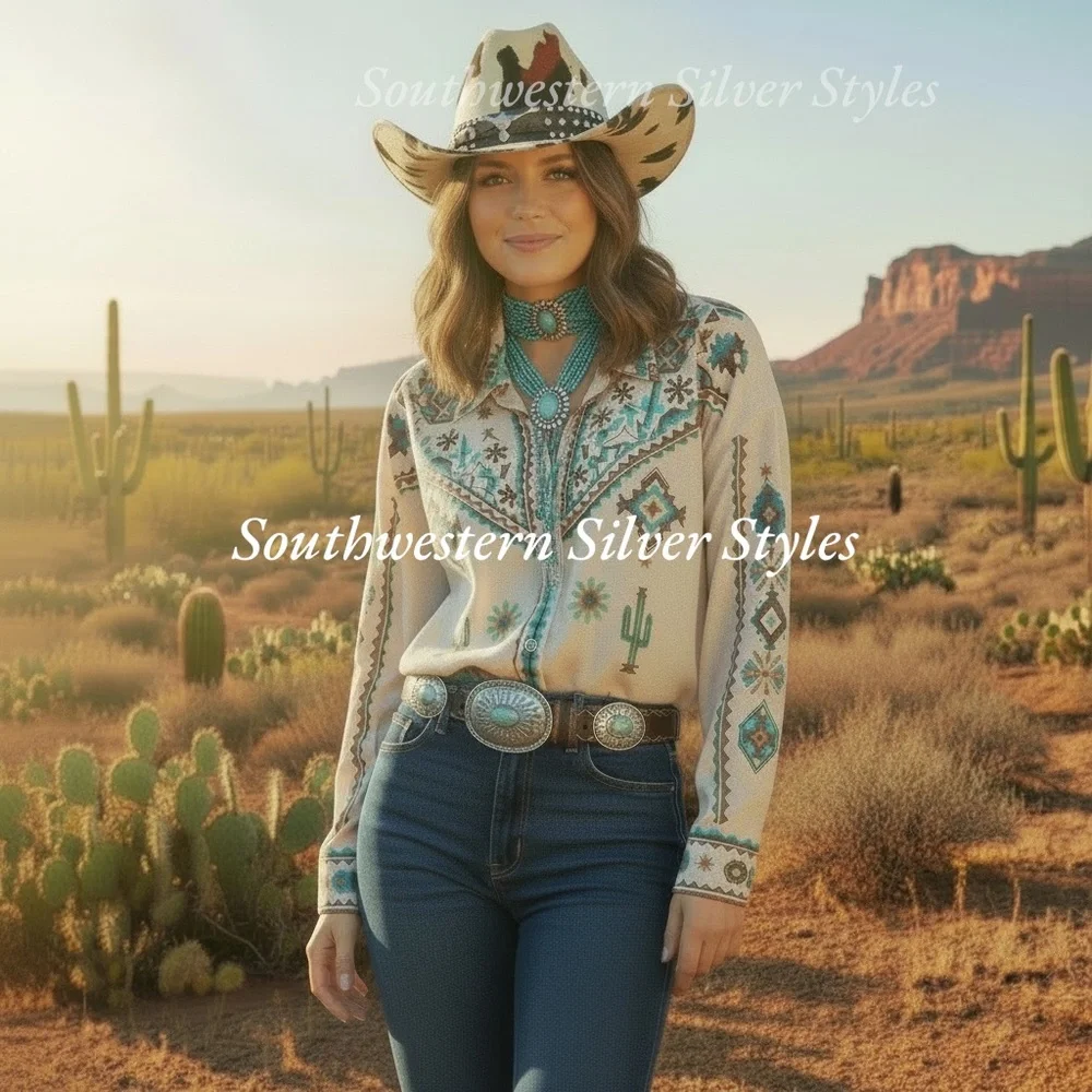 NEW Southwestern Cowhide Print Vegan Suede Leather Light Tan Brown Cowboy Hat